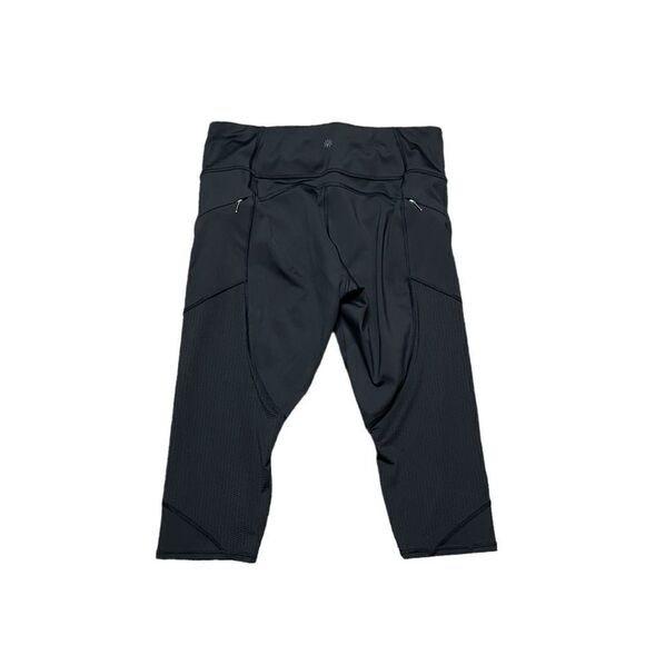 ATHLETA Mesh Contender Capri Black Size Large Petite - Picture 3 of 8